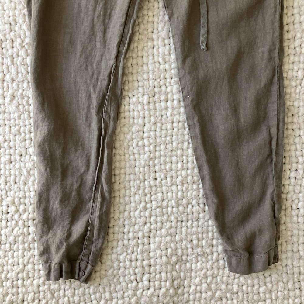 Enza Costa 100% French Linen Pull On Pants Joggers XS Sz2 Lagenlook Boho Coastal - Picture 4 of 10